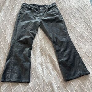 Citizens of Humanity Demy Cropped Flare Crushed Velvet Grey Pants. Size 32